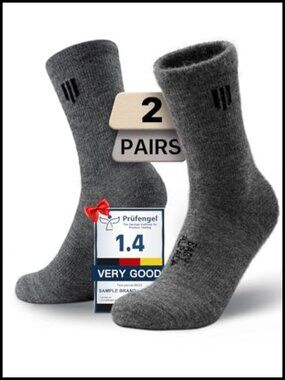 Baby Alpaca Wool Midweight Micro Crew Socks Men Women
